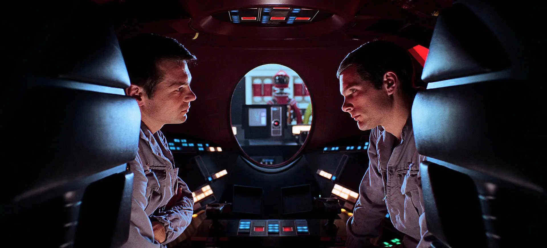 Gary Lockwood talks to Keir Dullea in a scene from the film '2001: A Space Odyssey', 1968. (Photo by Metro-Goldwyn-Mayer/Getty Images).jpg